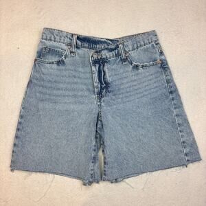 Rewash Low Pro Cut Off Jean Shorts Women's 3/26 Blue Denim Cotton Distressed